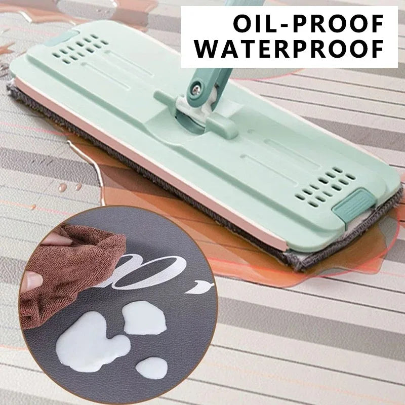 2 Modern style Plaid printed PVC Kitchen Floor Mat │ Waterproof Oil-proof Leather Foot Mats Rug for Home Decor - Besontique Home