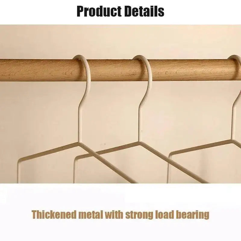 1 pcs of 3 Tiers Multi-Layer Wooden Pants Trouser Hanger │ Wardrobe Closet Clothes Iron Hanging Rack - Besontique Home