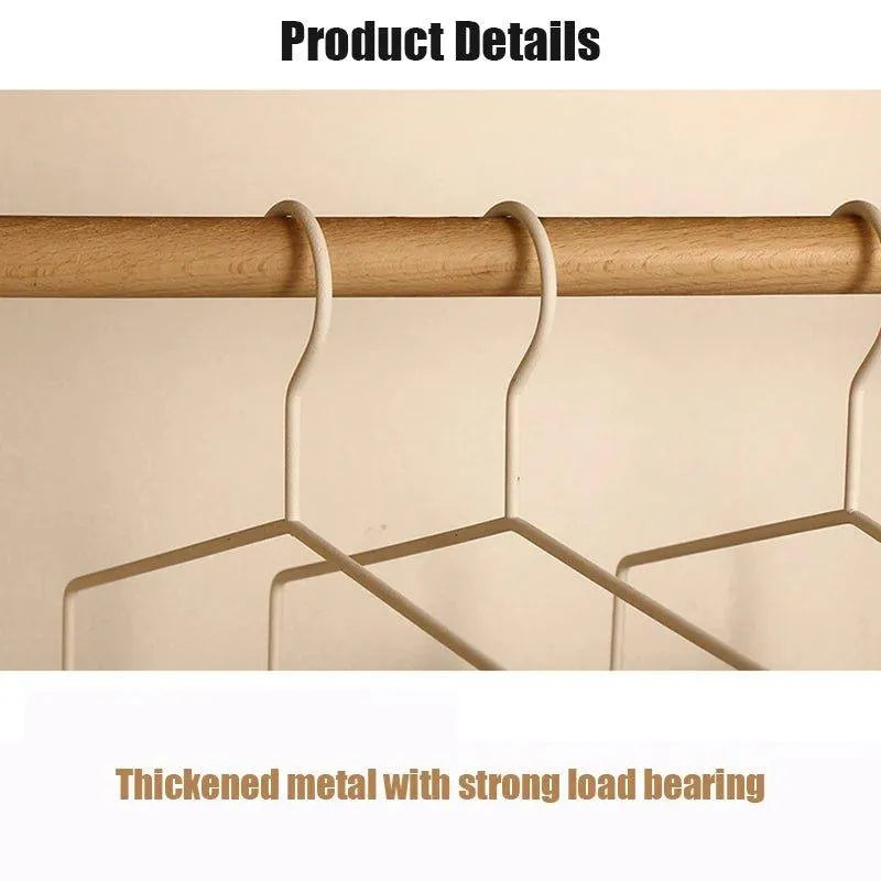 1 pcs of 3 Tiers Multi-Layer Wooden Pants Trouser Hanger │ Wardrobe Closet Clothes Iron Hanging Rack - Besontique Home