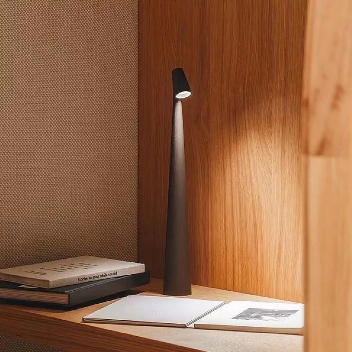 Minimal Dimming USB Chargable Reading Table Lamp │ Modern Small Wireless Portable Light