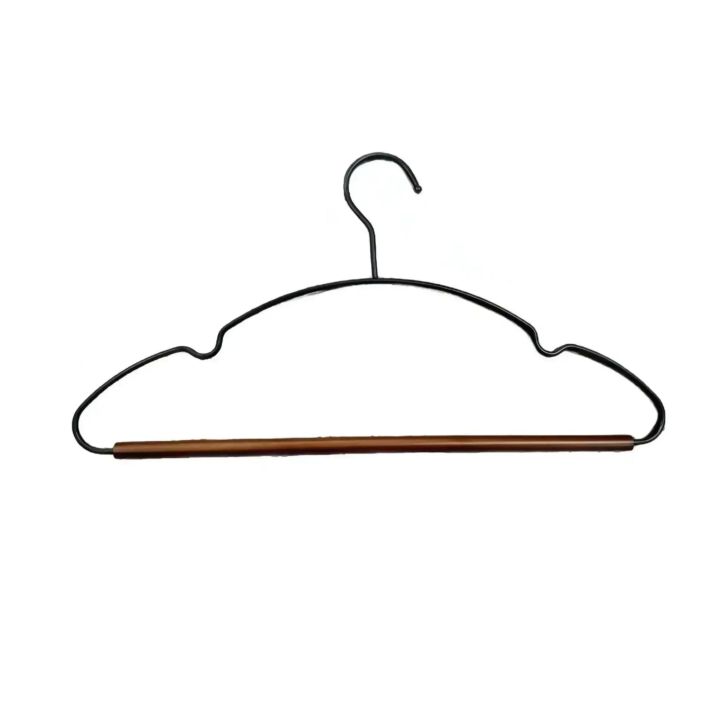 5pcs Modern Vintage Luxury Wooden Black Metal Clothes Hanger - Besontique Home