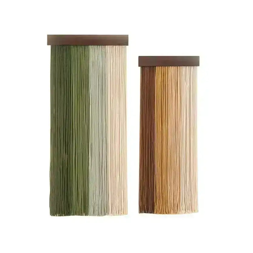 2 Pcs Macrame Wall Hanging Tapestry Ornament │ Textile Wall Art for Boho Home Shelf Decor - Besontique Home