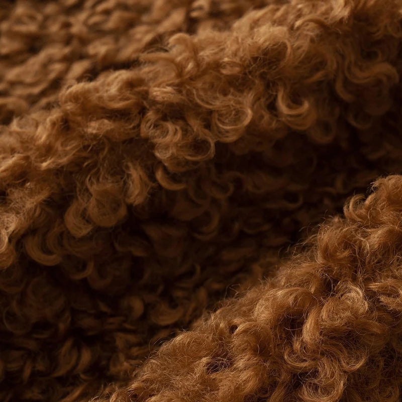 2 Pcs of Nordic Solid Color Imitation Lamb Wool Cushion Covers │ Minimal Home Throw Pillow Covers - Besontique Home