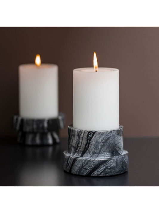 Block-Kerzenhalter MARBLE, in zwei Ausführungen