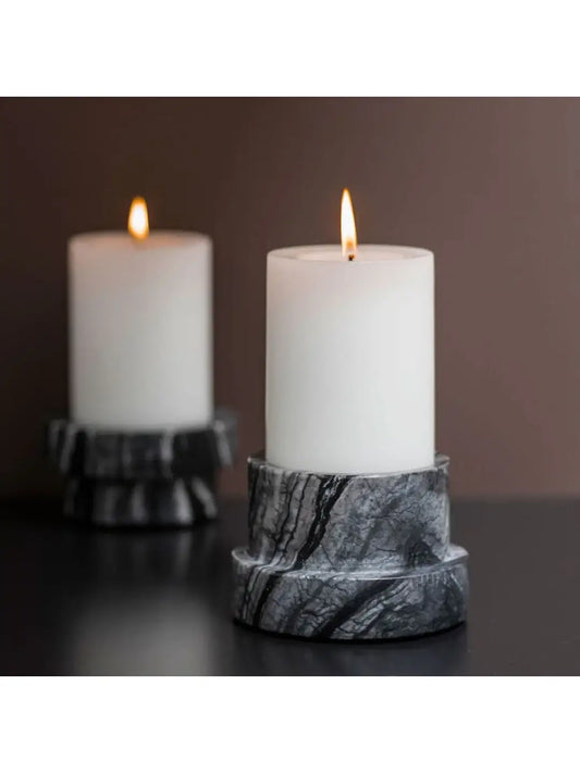 Block-Kerzenhalter MARBLE, in zwei Ausführungen