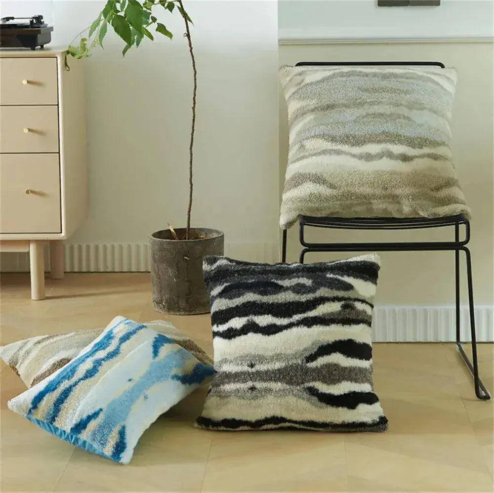 Nordic Leopard Plush Throw Pillow Cushion Cover │ Luxury Style Comfortable for Living Room Sofa Home Decor - Besontique Home