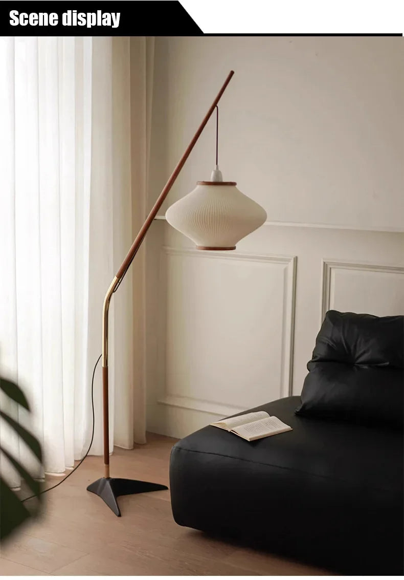 Minimal Nordice style Japandi Tall Floor Lamp Light