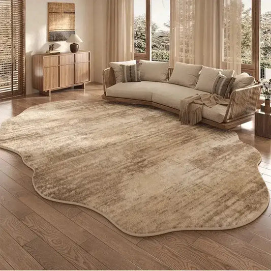 Modern Brush pattern Light Plush Irregular Rug - Besontique Home