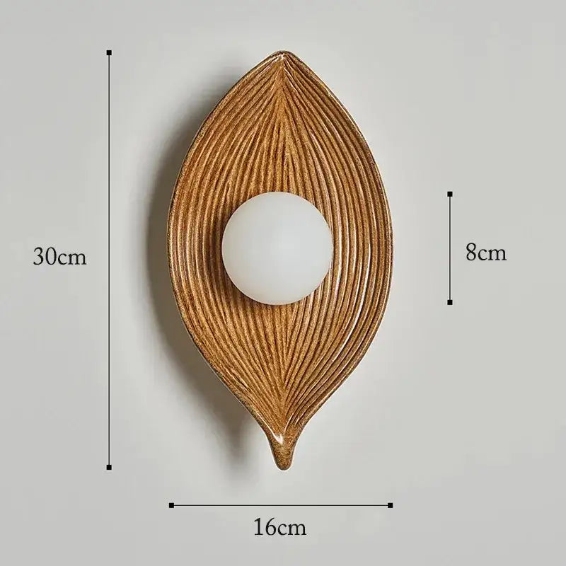 Leaf shape Resin Wall-mounted Lamp | Modern Art Deco style Creative Home Lighting - Besontique Home