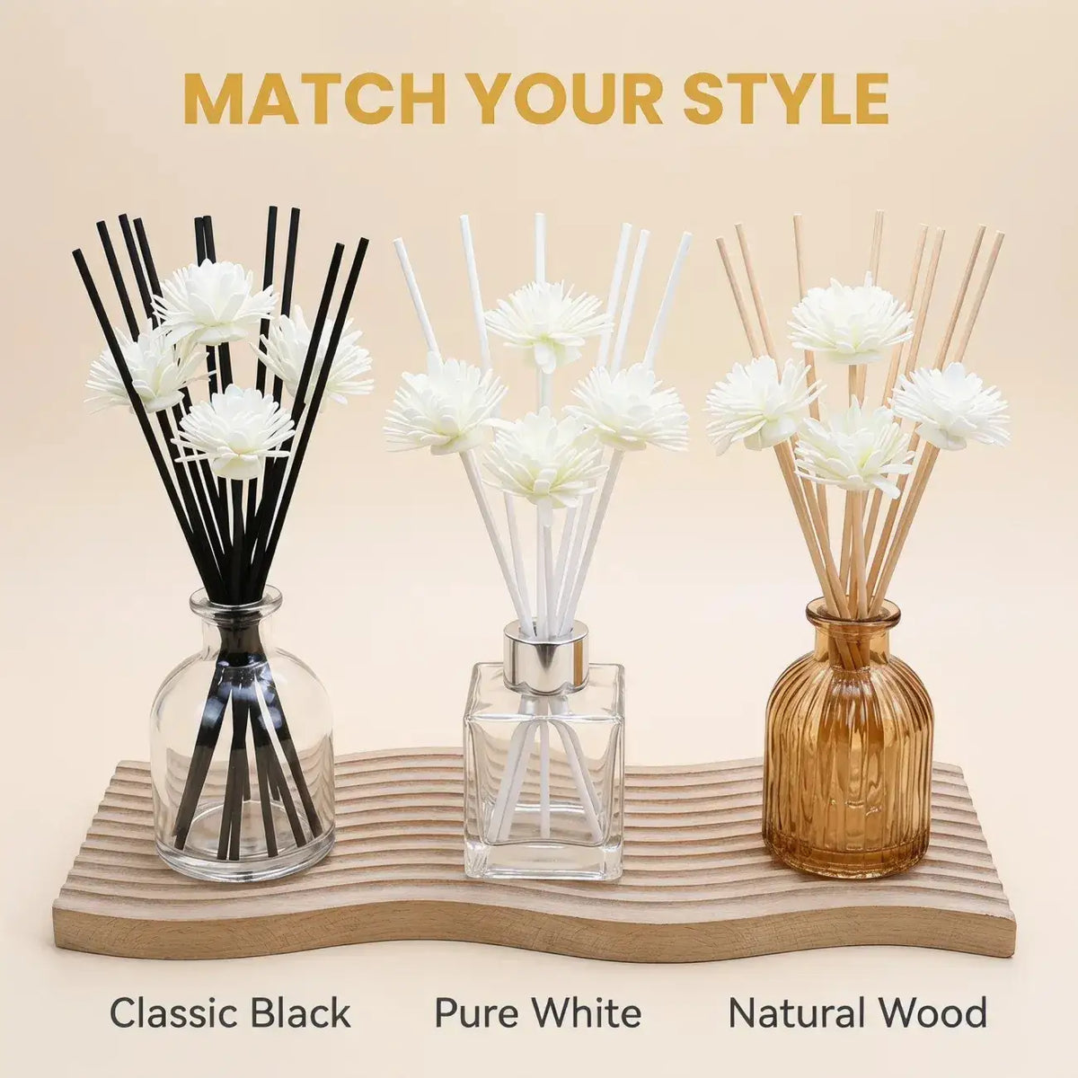 Decorative Reed Diffuser Flower Sticks for Home Fragrance Besontique Home decor