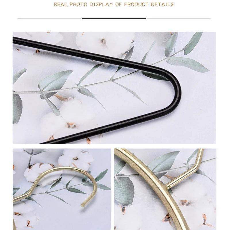 5-pcs-black-gold-metal-clothes-coat-hanger-modern-minimal-style-wardrobe-organizer-storage-rack-besontique-home-74374 - Besontique Home