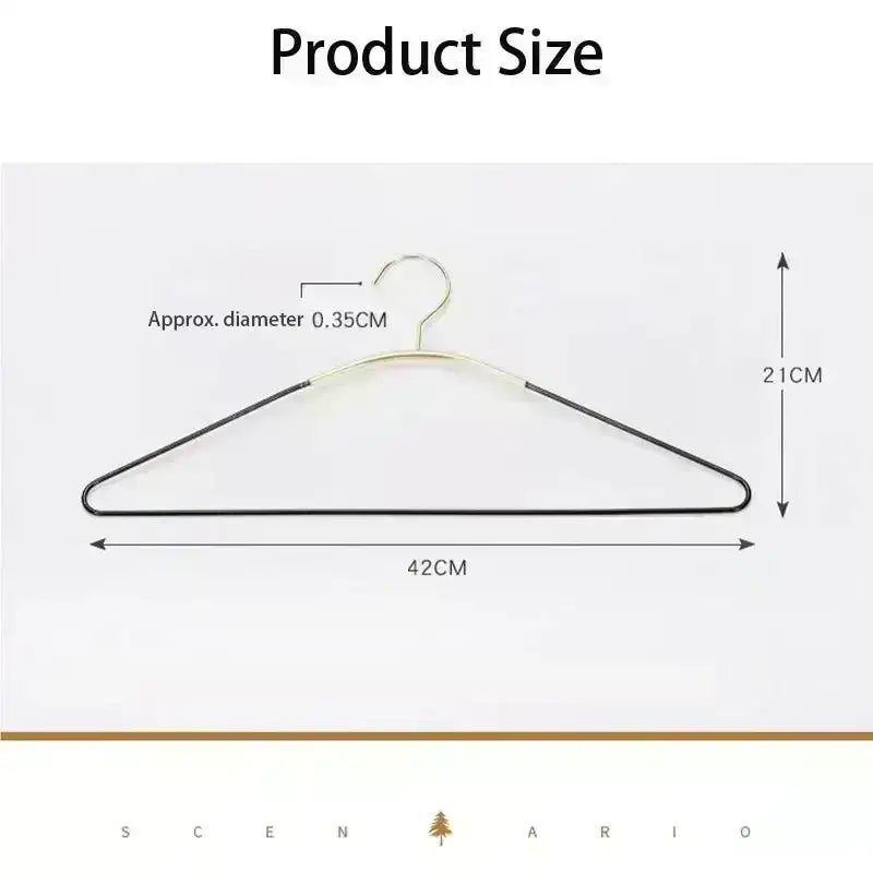 5-pcs-black-gold-metal-clothes-coat-hanger-modern-minimal-style-wardrobe-organizer-storage-rack-besontique-home-80702 - Besontique Home