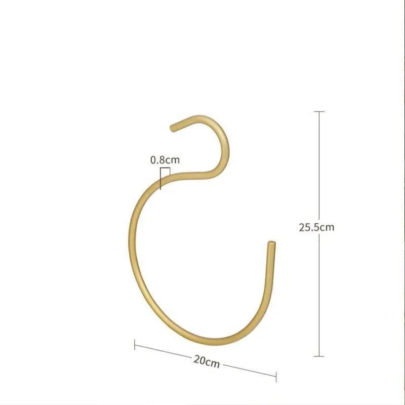 5 pcs Matte Gold/Silver S Shape Hook Holders │ Modern Practical Clothes Hanger - Besontique Home