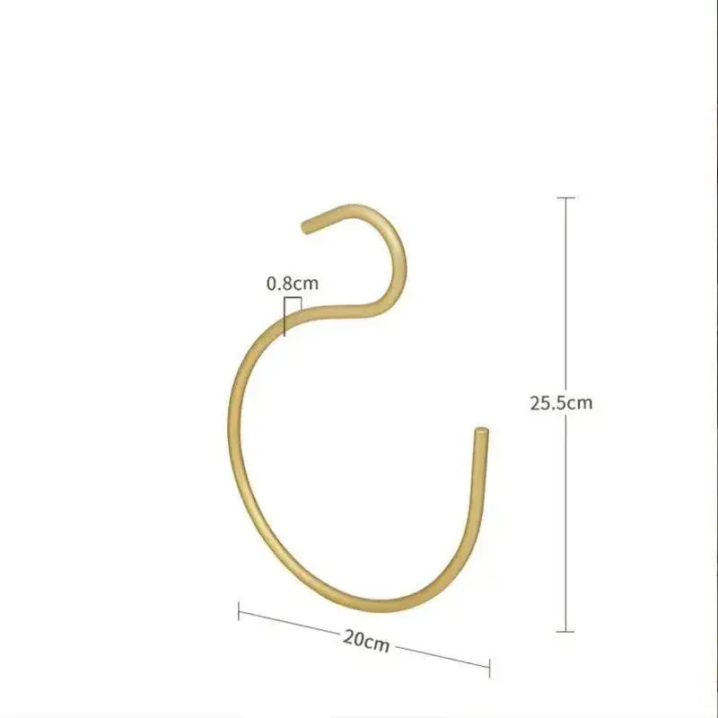 5 pcs Matte Gold/Silver S Shape Hook Holders │ Modern Practical Clothes Hanger - Besontique Home