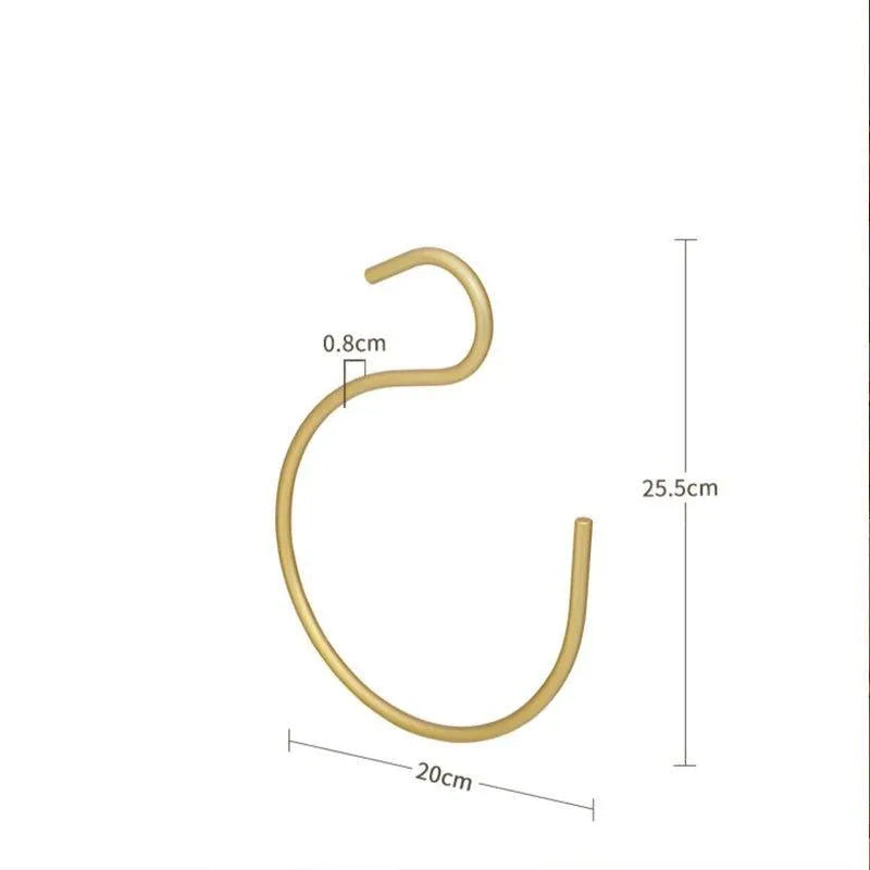5 pcs Matte Gold/Silver S Shape Hook Holders │ Modern Practical Clothes Hanger - Besontique Home
