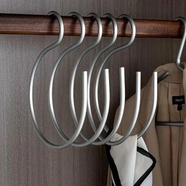 5 pcs Matte Gold/Silver S Shape Hook Holders │ Modern Practical Clothes Hanger - Besontique Home