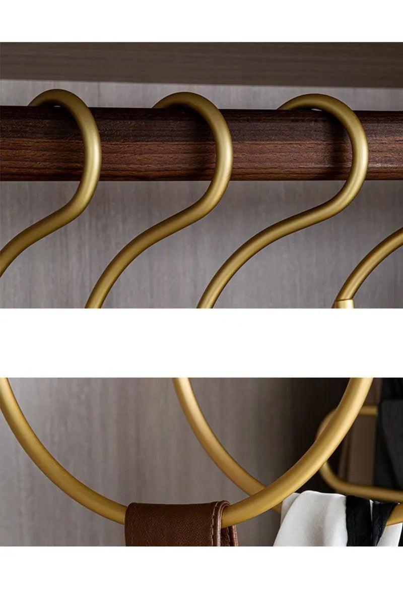 5 pcs Matte Gold/Silver S Shape Hook Holders │ Modern Practical Clothes Hanger - Besontique Home