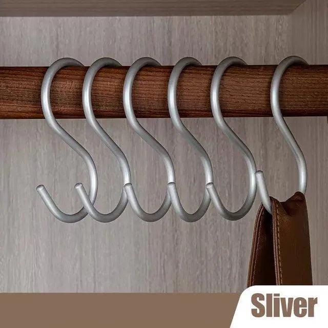 5 pcs Matte Gold/Silver Small S Shape Hook Holders │ Modern Practical Clothes Hanger - Besontique Home