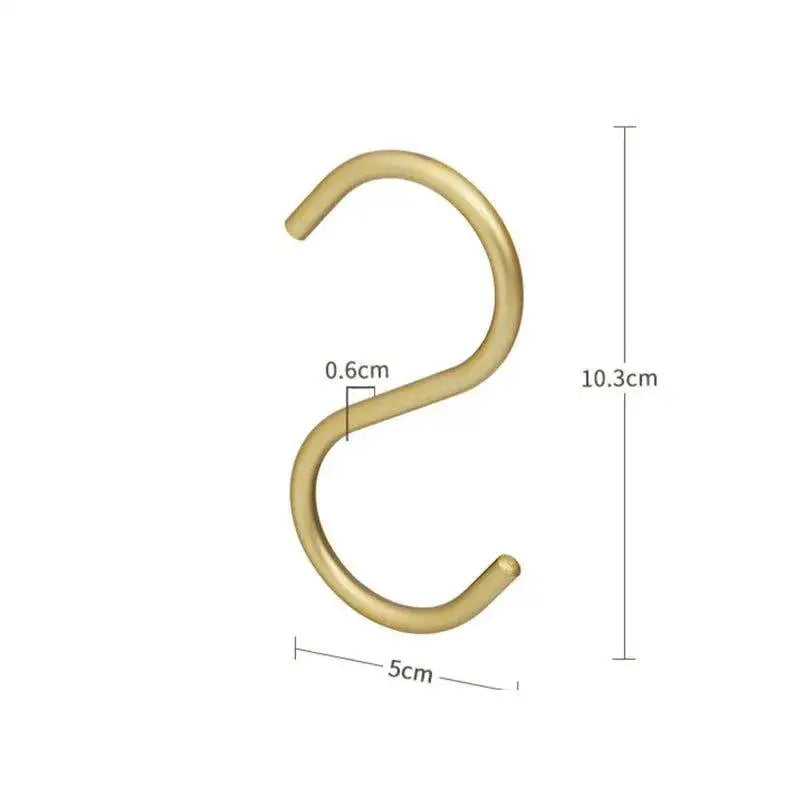 5-pcs-matte-goldsilver-small-s-shape-hook-holders-modern-practical-clothes-hanger-besontique-home-96636 - Besontique Home