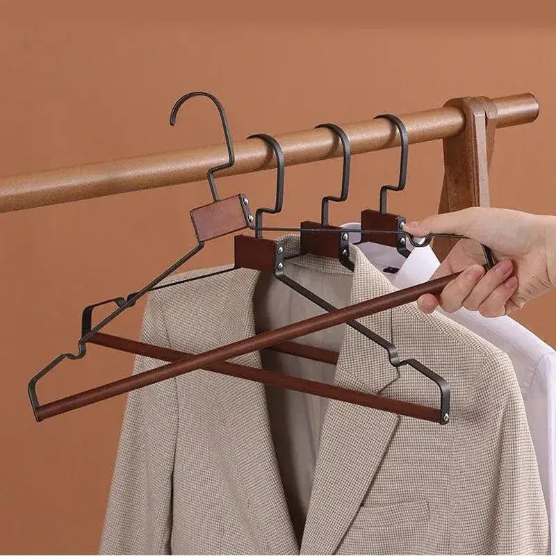 5-pcs-modern-retro-iron-clothes-coat-hanger-blackwhite-vintage-metal-wardrobe-organizer-besontique-home-31931 - Besontique Home