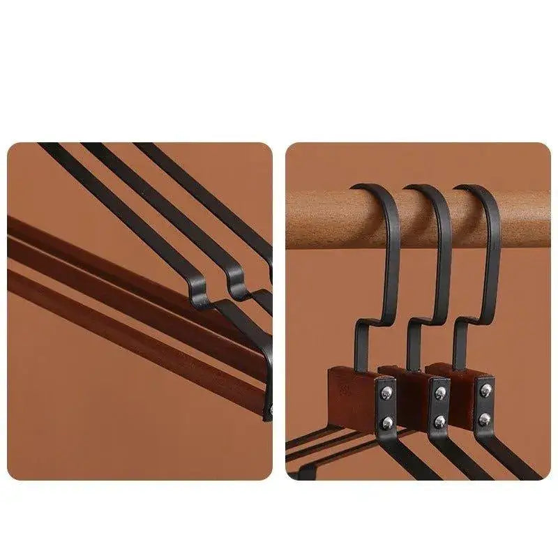 5-pcs-modern-retro-iron-clothes-coat-hanger-blackwhite-vintage-metal-wardrobe-organizer-besontique-home-62036 - Besontique Home