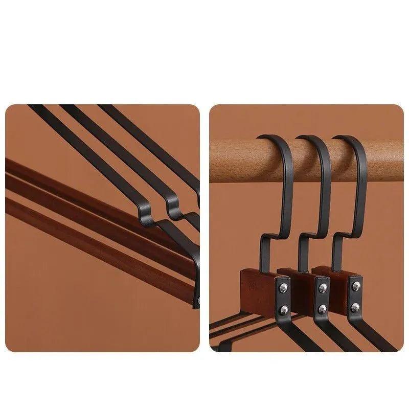 5 pcs Modern Retro Iron Clothes Coat Hanger(Black/White) │ Vintage Metal Wardrobe Organizer - Besontique Home