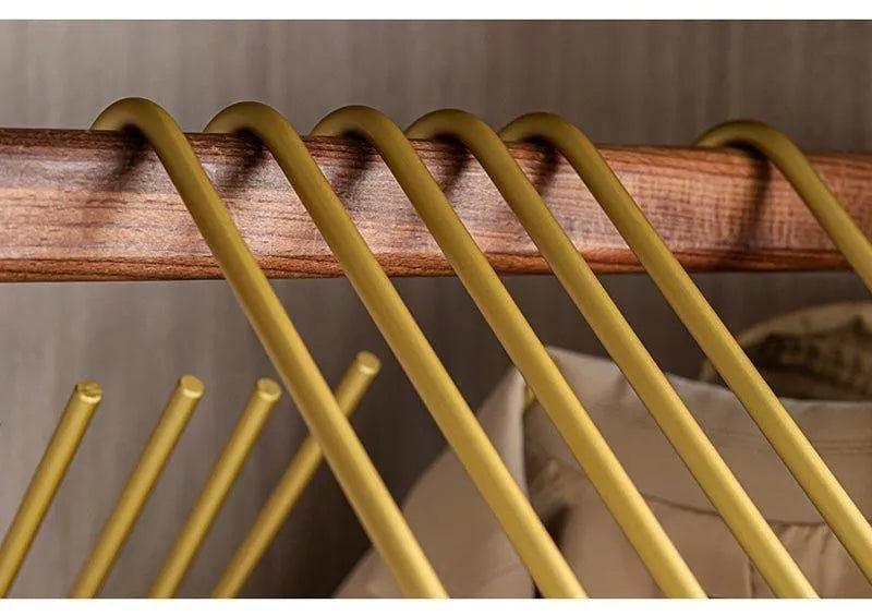 5 pcs Solid Matte Gold/Silver Triangle Coat Pants Clothes Hanger │ Seamless Metal Storage Racks Wardrobe Organizer - Besontique Home