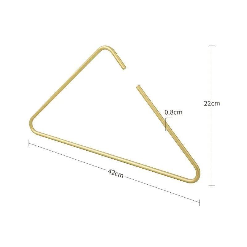 5 pcs Solid Matte Gold/Silver Triangle Coat Pants Clothes Hanger │ Seamless Metal Storage Racks Wardrobe Organizer - Besontique Home