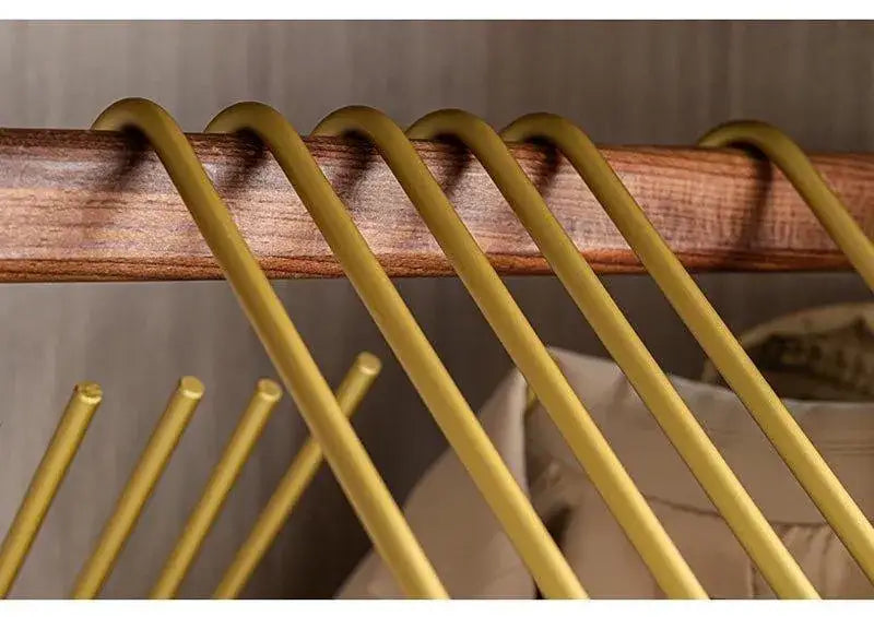 5-pcs-solid-matte-goldsilver-triangle-coat-pants-clothes-hanger-seamless-metal-storage-racks-wardrobe-organizer-besontique-home-99918 - Besontique Home