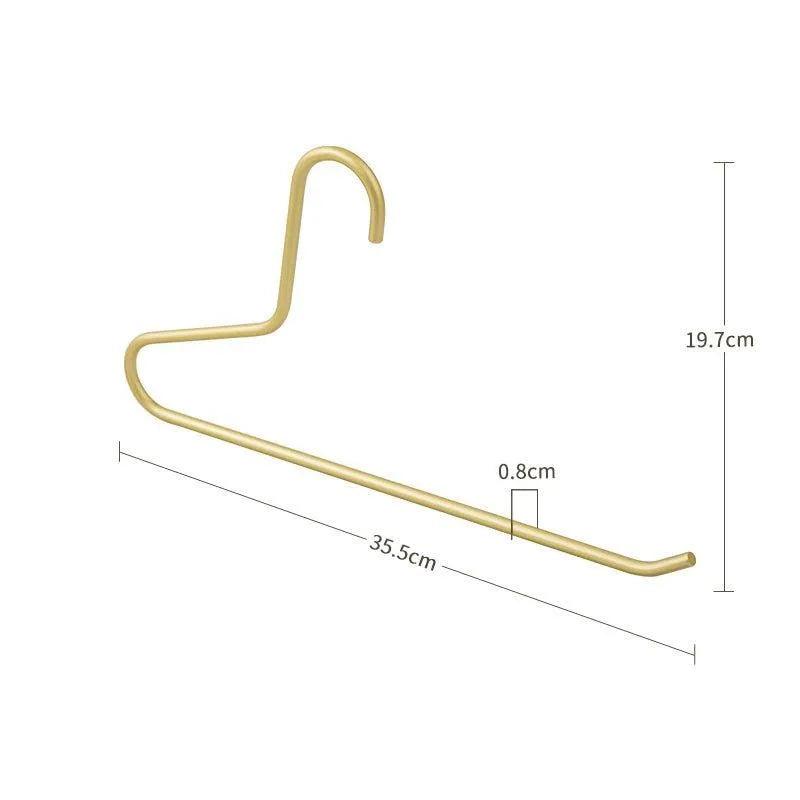 5 pcs Solid Matte Gold/Silver Trouser Pants Clothes Hanger │ Seamless Metal Wardrobe Organizer - Besontique Home