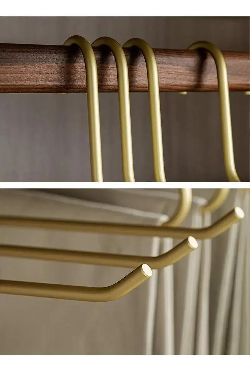 5 pcs Solid Matte Gold/Silver Trouser Pants Clothes Hanger │ Seamless Metal Wardrobe Organizer - Besontique Home