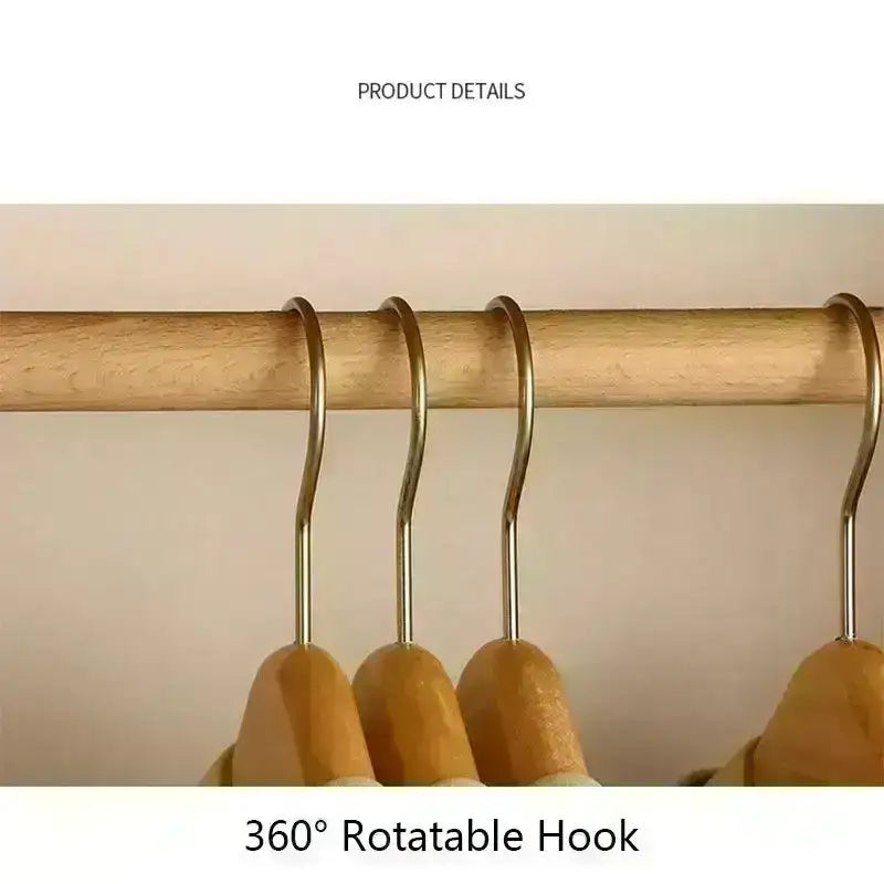 5-pcs-solid-wood-sponge-hangers-modern-360rotating-non-slip-clothes-organizer-besontique-home-99441 - Besontique Home