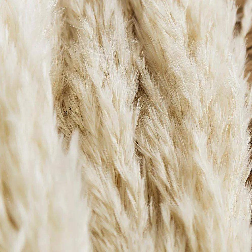 60cm Real Cream White Dried Pampas Grass Bouquet │ Fluffy Feather For Modern Boho Home Decoration Ornament - Besontique Home