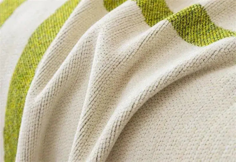 8-chenille-line-pattern-throw-blanket-with-tassel-simple-nordic-jacquard-reversible-double-sided-sofa-cover-besontique-home-20404 - Besontique Home