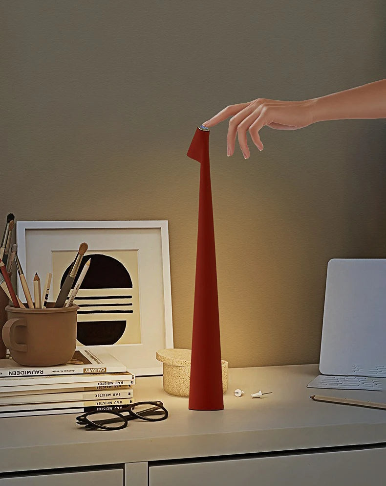 Minimal Dimming USB Chargable Reading Table Lamp │ Modern Small Wireless Portable Light