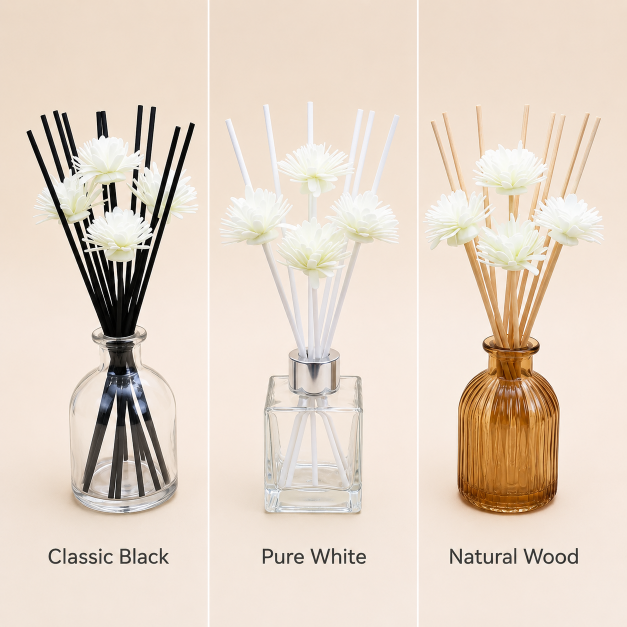 Decorative Reed Diffuser Flower Sticks for Home Fragrance Besontique Home decor