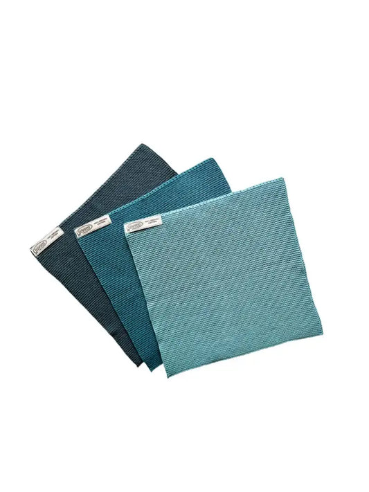 Wischtücher 3er Set azurblau Kombi