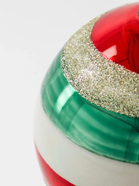 Weihnachtskugel HDHapp rot/grün 8cm