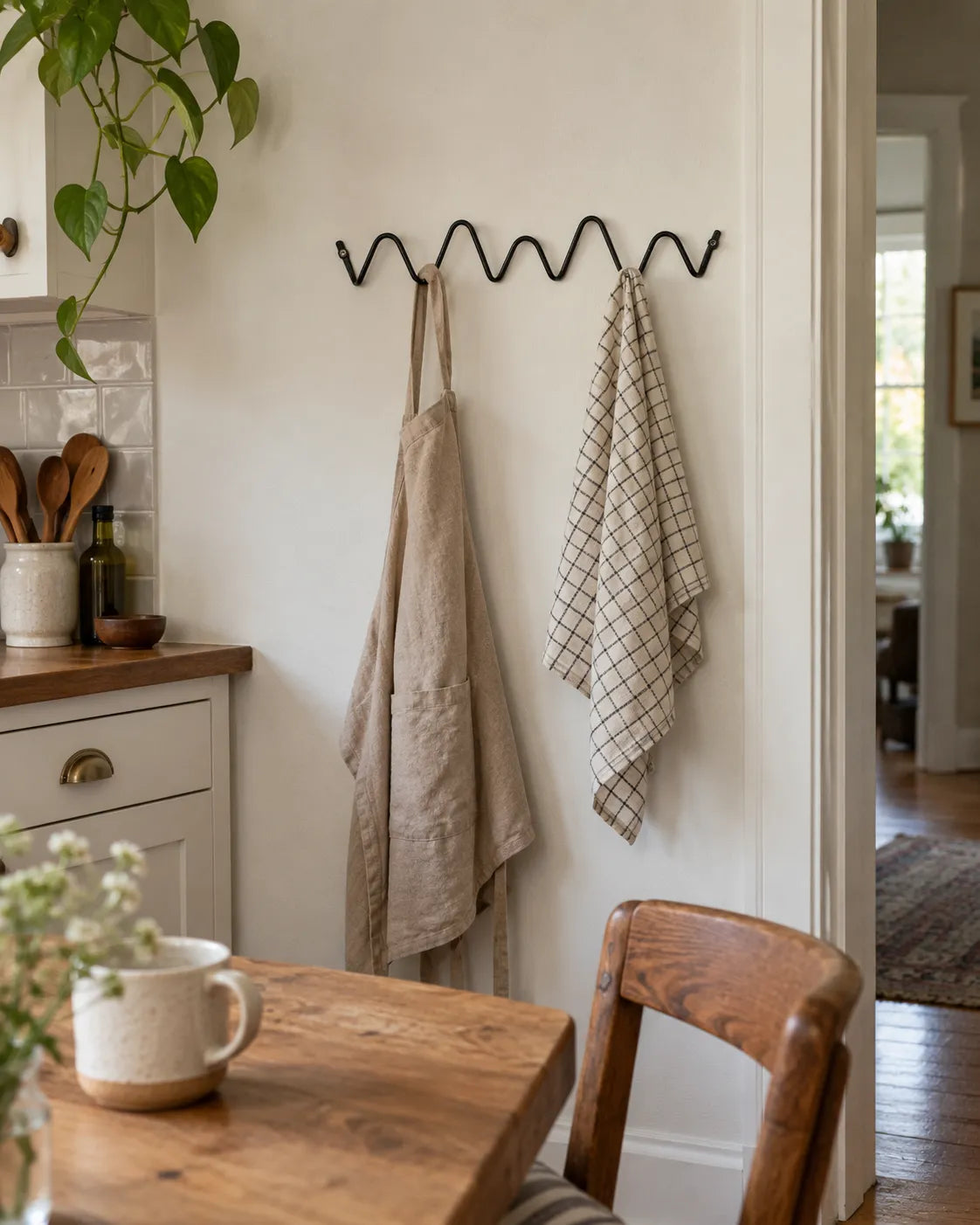minimalist-wave-wall-hanging-hook-hanger-besontique-home-Besontique Home