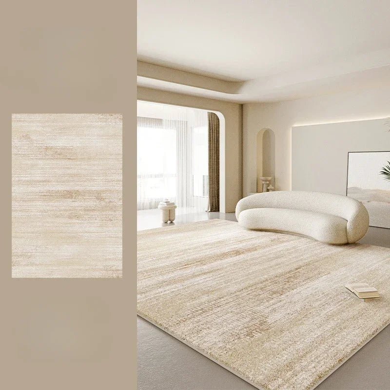 Beige Light Beige Luxury Home Floor Carpet │ Modern Boho Anti-Slip Decorative Rug
