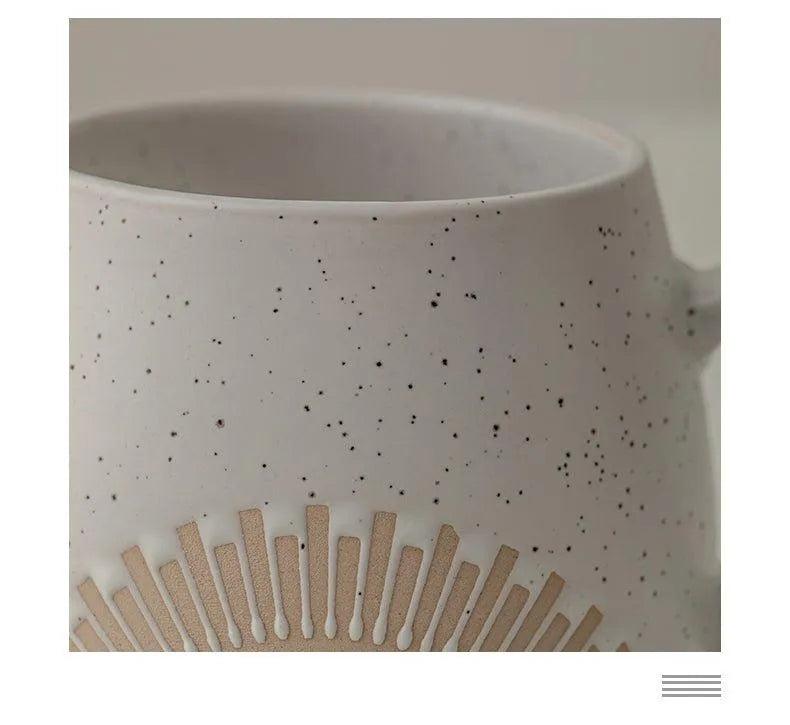 Aesthetic Vintage Coffee Mug Cup β Ceramic High Temperature Resistance Big Belly Cup β Kitchenware - Besontique Home