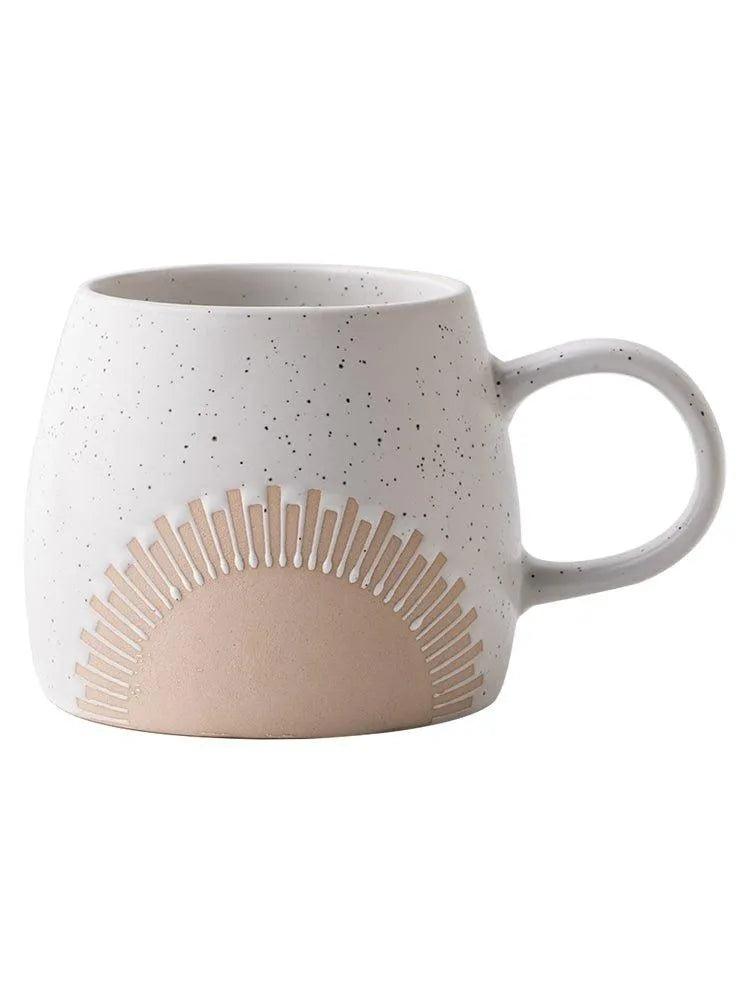 Aesthetic Vintage Coffee Mug Cup β Ceramic High Temperature Resistance Big Belly Cup β Kitchenware - Besontique Home