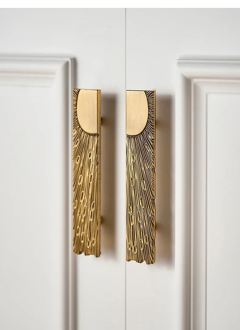 Antique Bronze Rectangular shape Furniture Door Knob │ Modern Vintage Brass style Kitchen Cabinet Handles - Besontique Home