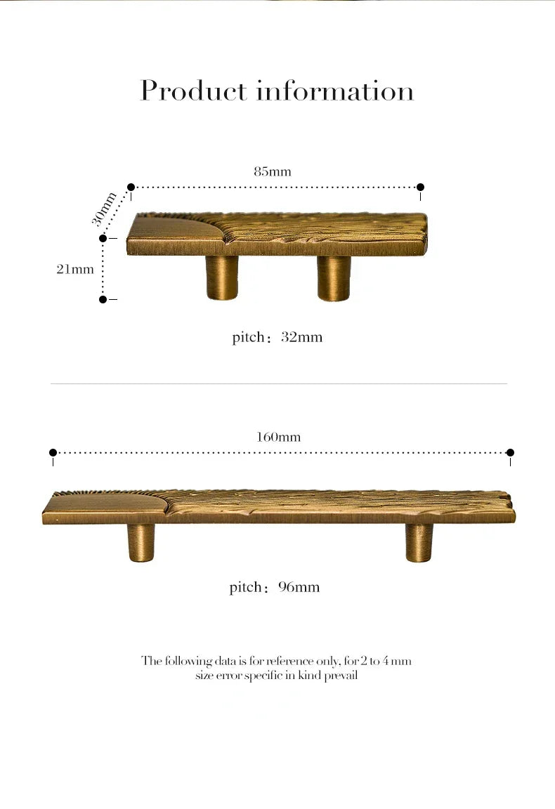 Antique Bronze Rectangular shape Furniture Door Knob │ Modern Vintage Brass style Kitchen Cabinet Handles - Besontique Home