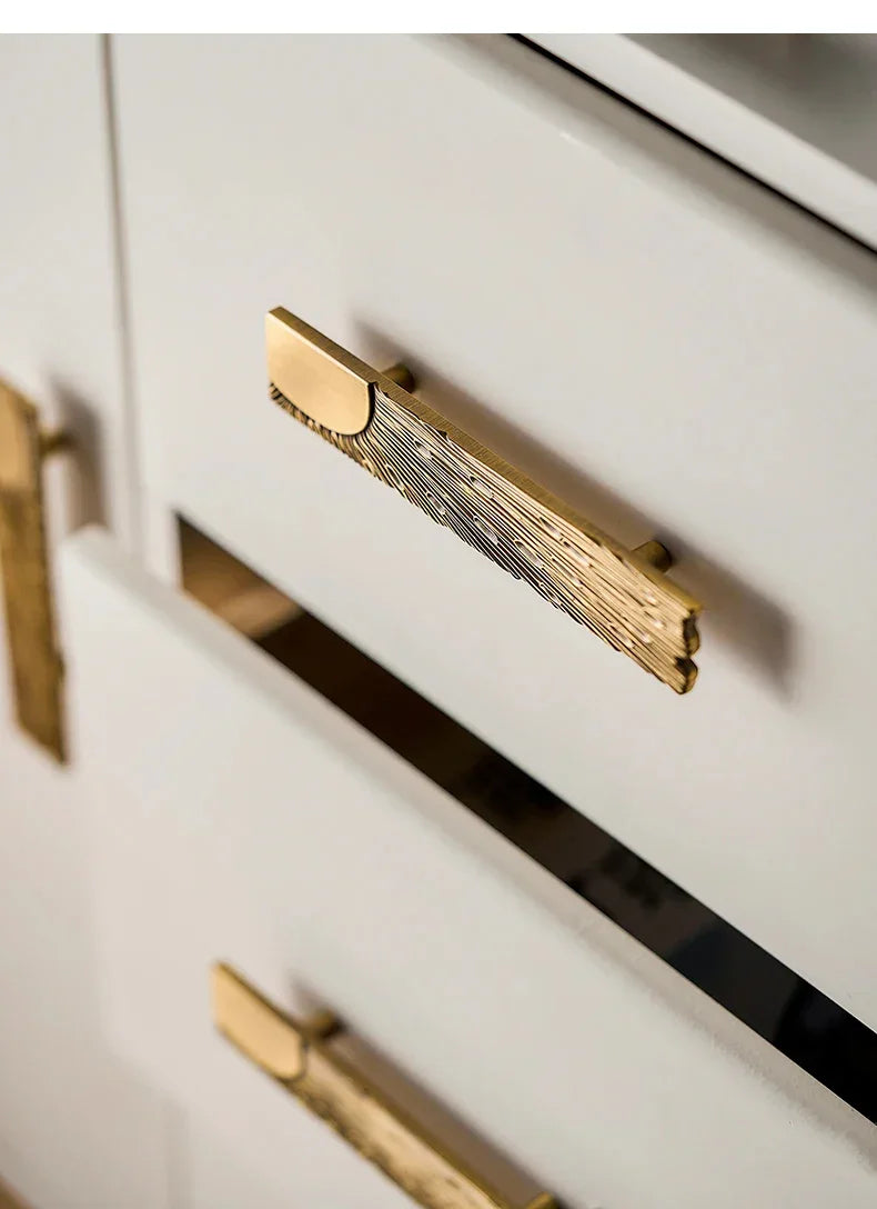 Antique Bronze Rectangular shape Furniture Door Knob │ Modern Vintage Brass style Kitchen Cabinet Handles - Besontique Home