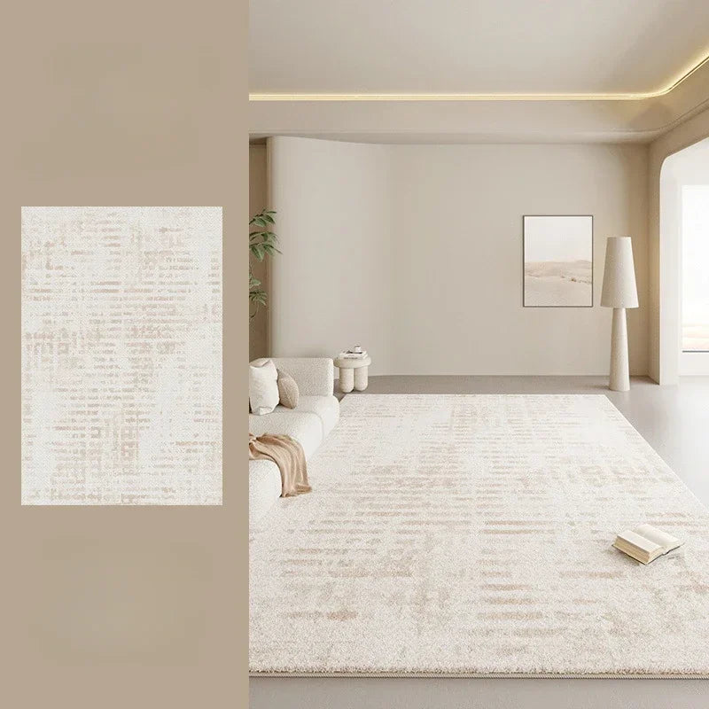 Beige Light Beige Luxury Home Floor Carpet │ Modern Boho Anti-Slip Decorative Rug