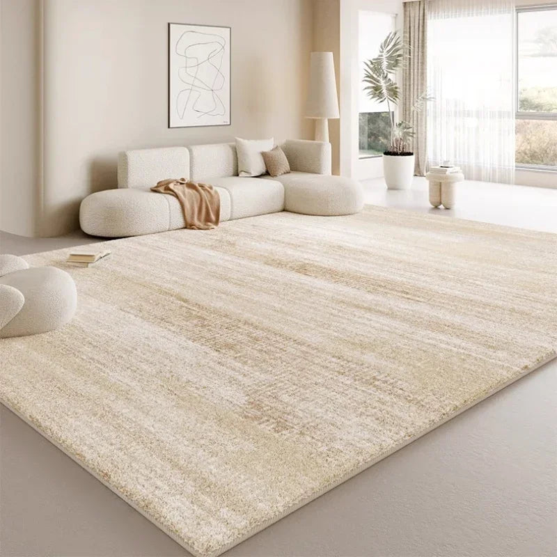 Beige Light Beige Luxury Home Floor Carpet │ Modern Boho Anti-Slip Decorative Rug