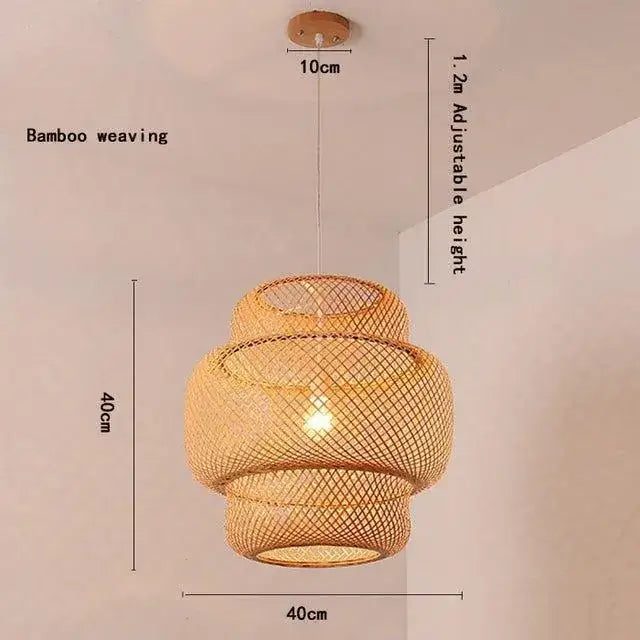 bamboo-hand-woven-stylish-ceiling-light-modern-lantern-chandelier-lamp-lighting-besontique-home-28673 - Besontique Home