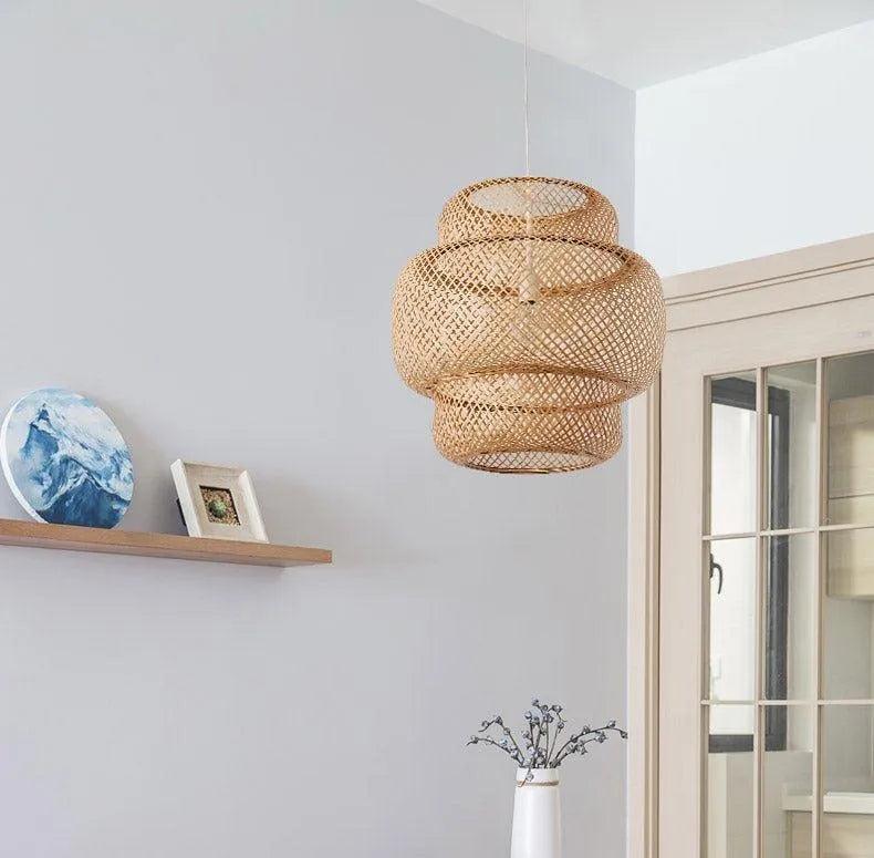 Bamboo Hand Woven Stylish Ceiling Light │ Modern Lantern Chandelier Lamp Lighting - Besontique Home