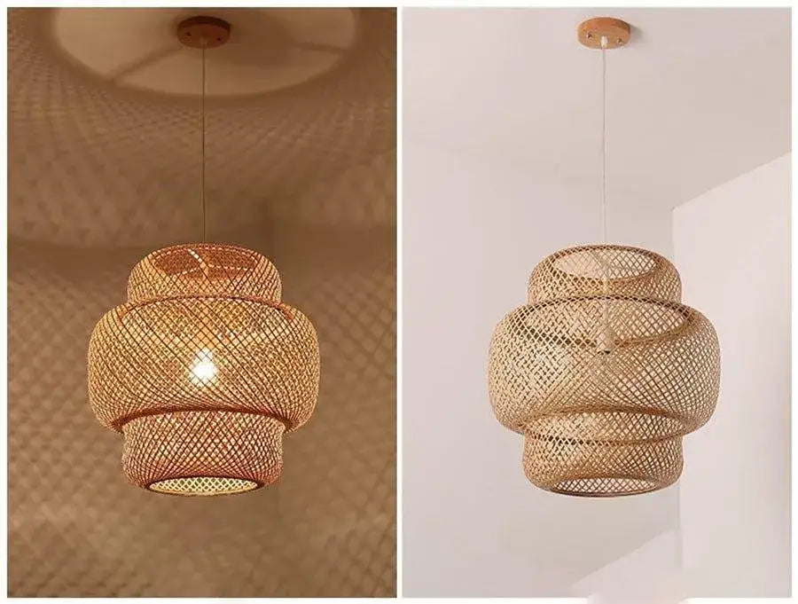 bamboo-hand-woven-stylish-ceiling-light-modern-lantern-chandelier-lamp-lighting-besontique-home-66073 - Besontique Home
